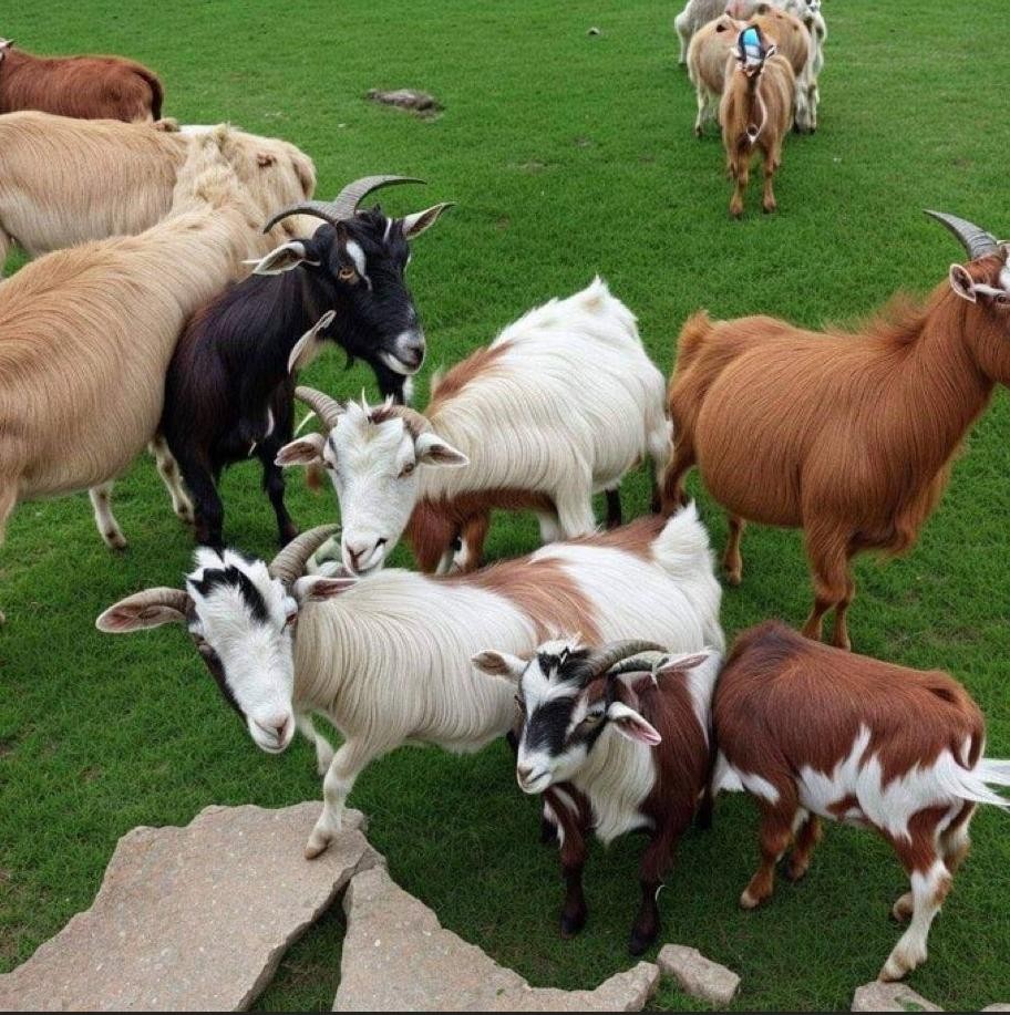 Si se ve en formato pequeño, la imagen de unas cabras sobre el pasto sugiere la cara de futbolista muy conocido.  